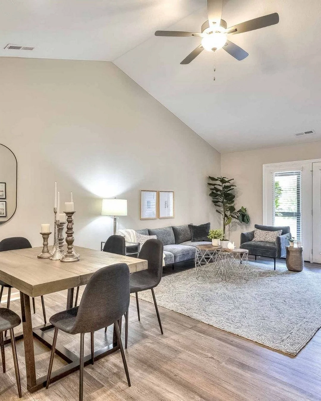 Home sweet home 🤍✨
Our living + dining space at The Residences at Eastwoods is giving cozy meets dreamy 🕊️

 With vaulted ceilings, sun-soaked natural light, and the perfect open feel, it&rsquo;s where mornings feel brighter and nights feel extra p