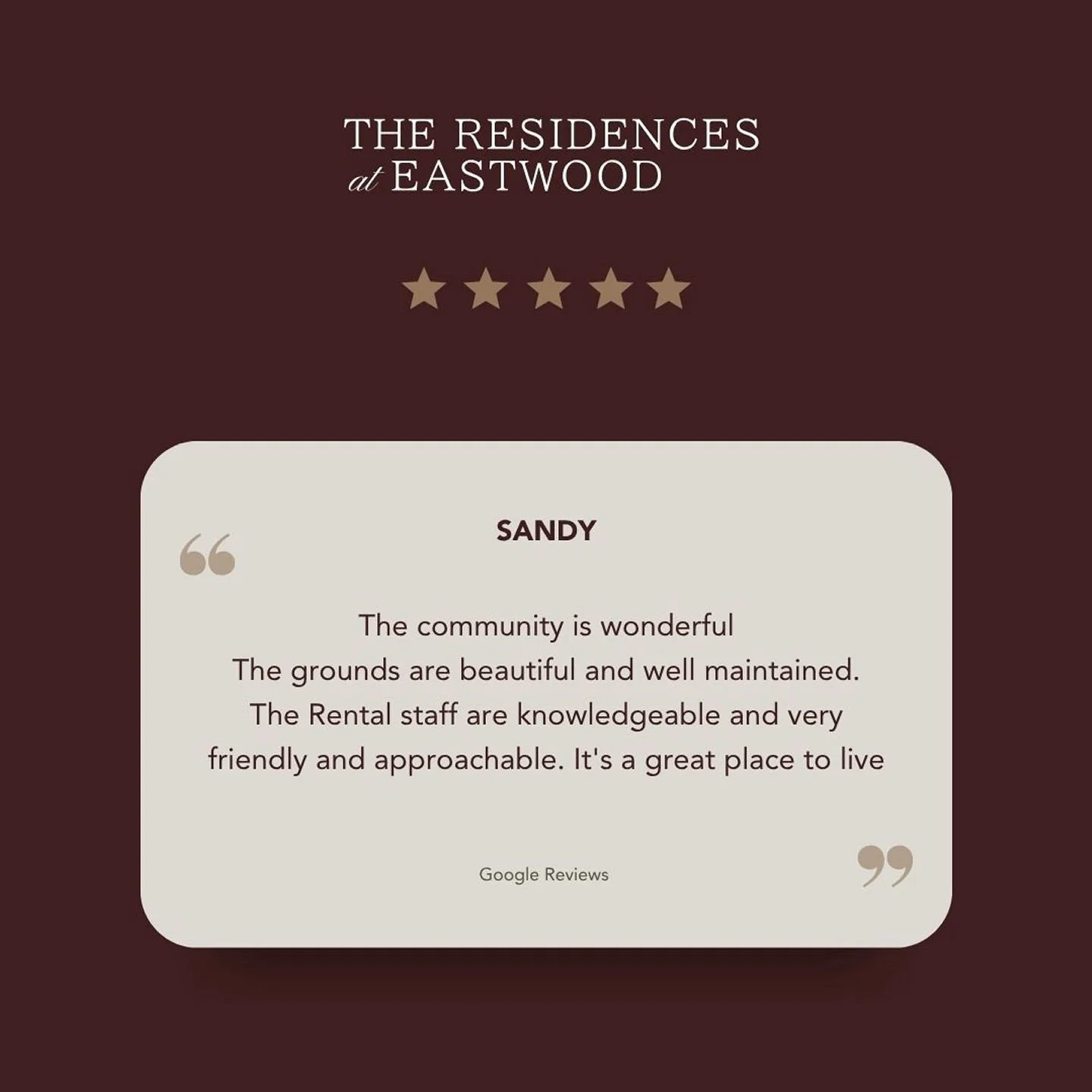 Our goal is simple&mdash;but it means everything: to make every resident genuinely happy and truly thrilled to call this home 🤍
✨At The Residences at Eastwood, we don&rsquo;t just aim for satisfaction&mdash;we aim for that &ldquo;I love living here&