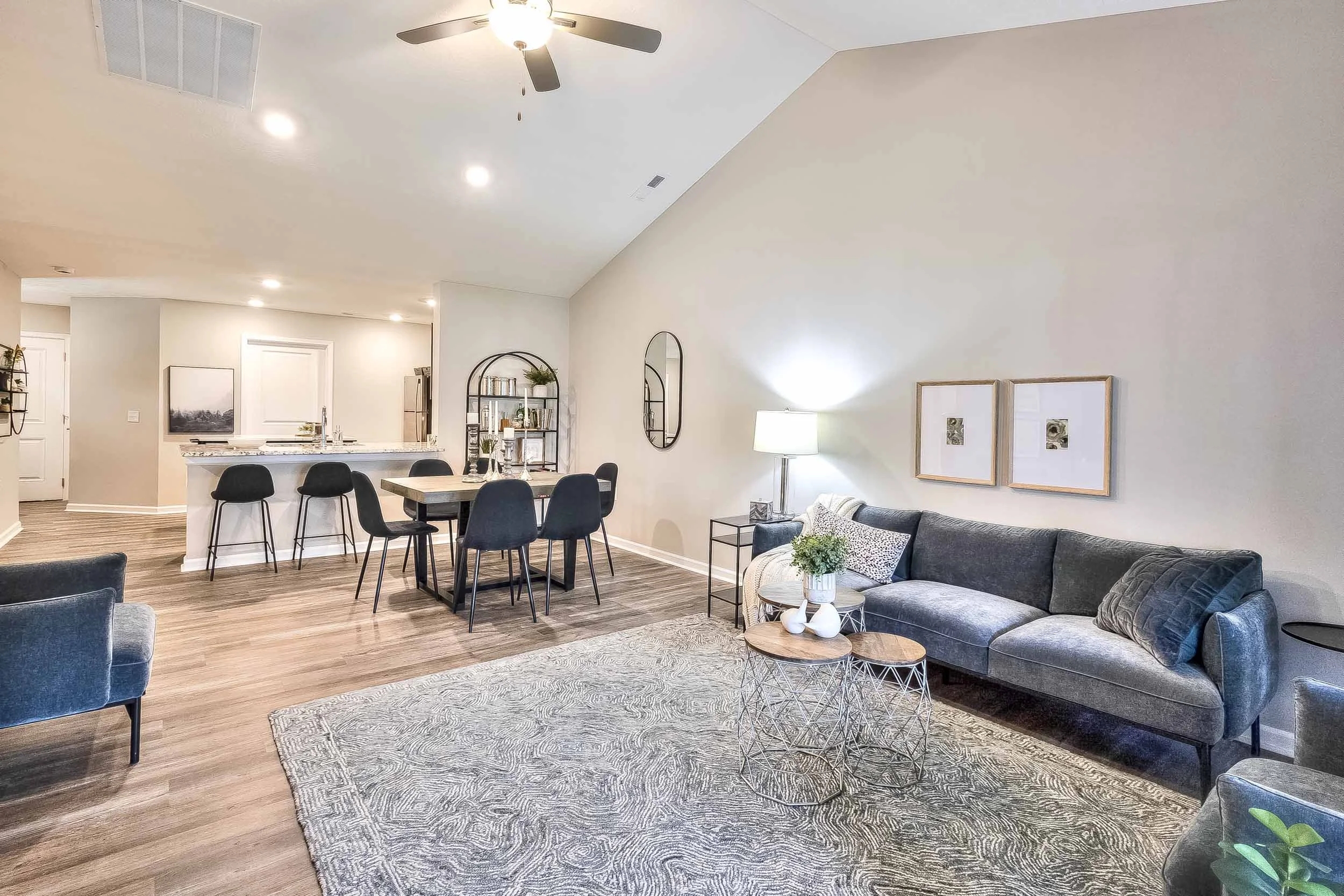 The Residences at Eastwood | Apartment Homes in Reynoldsburg, OH | Living Room and Kitchen