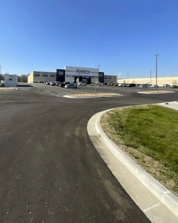 Academy Sports & Outdoors and the attached parking lot.