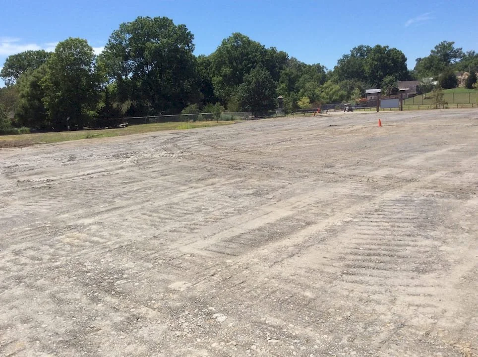 Final stabilized pad showing completed earthwork and compaction ready for vertical construction