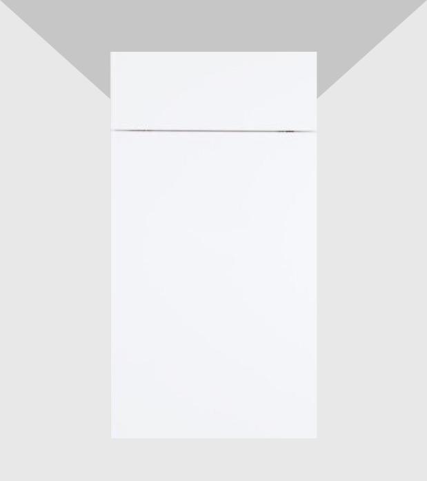 A white cardboard box with the top section slightly lifted, revealing interior edges, placed against a gray and white background.