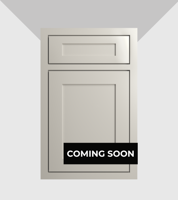 White door with black outline, labeled 'Coming Soon' in black and white.