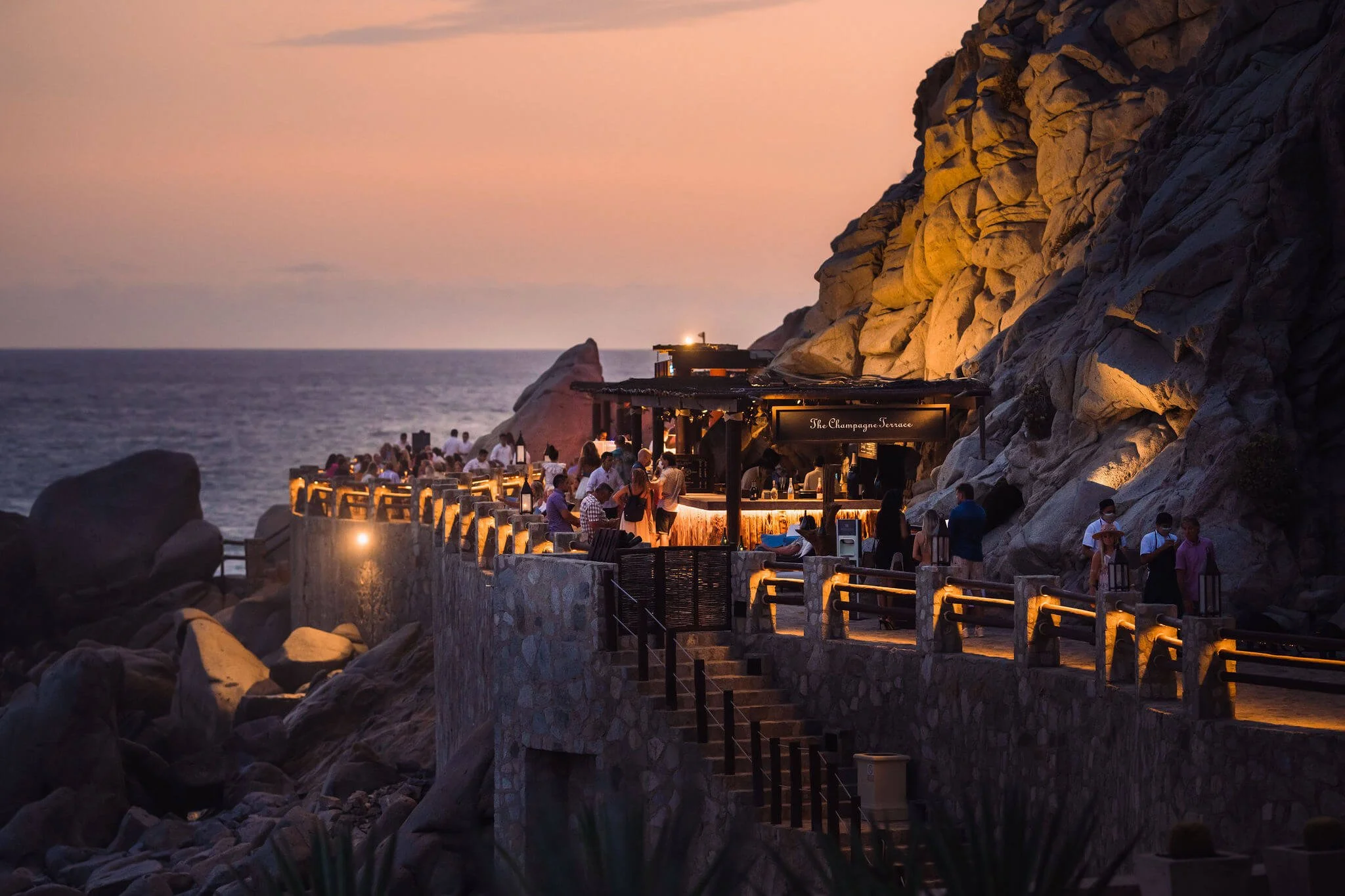 Sunset dinner in Cabo San Lucas vacation rentals affordable Mexico