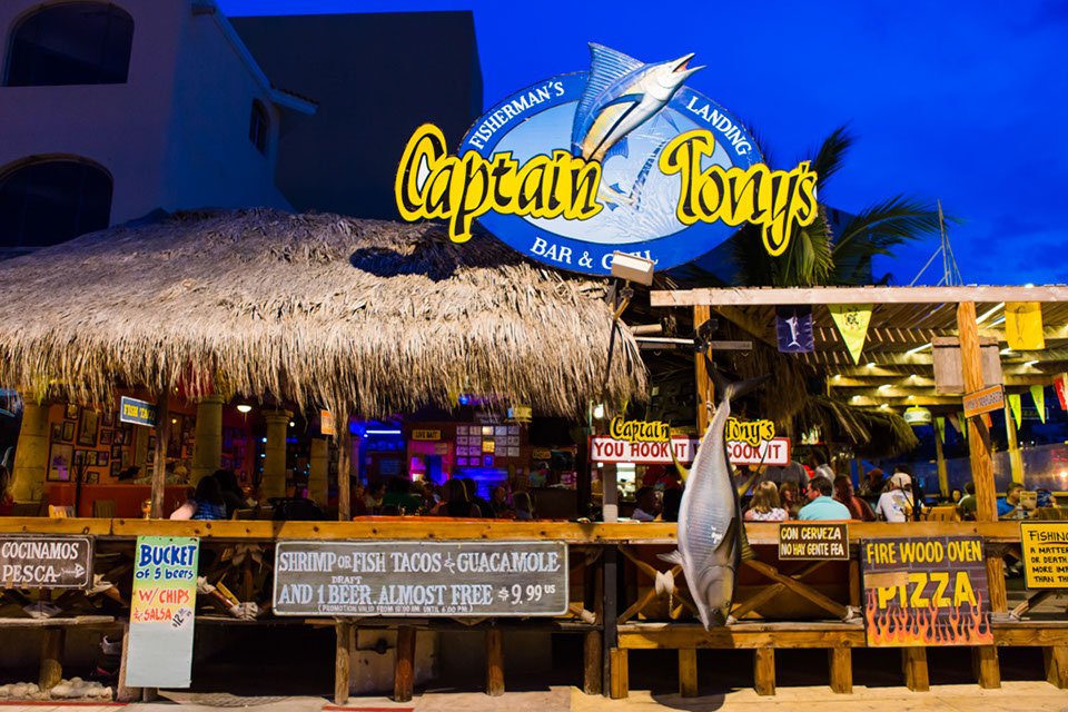 Outside of the Captain Tony's on the Marina