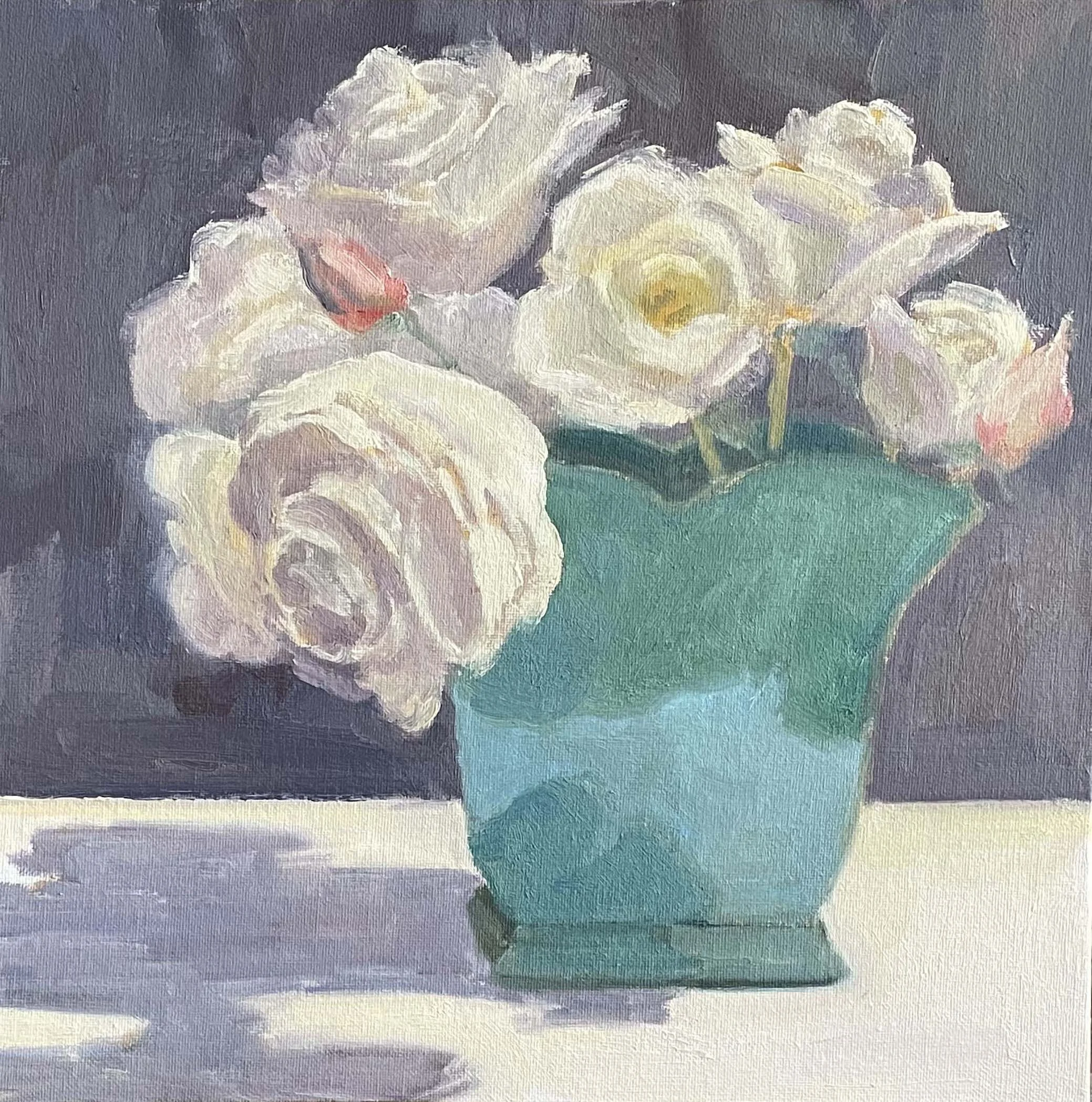 "Iceberg Roses,"
Backyard, 12x12, Oil