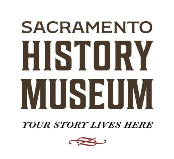 Logo for Sacramento History Museum with the tagline "Your story lives here".
