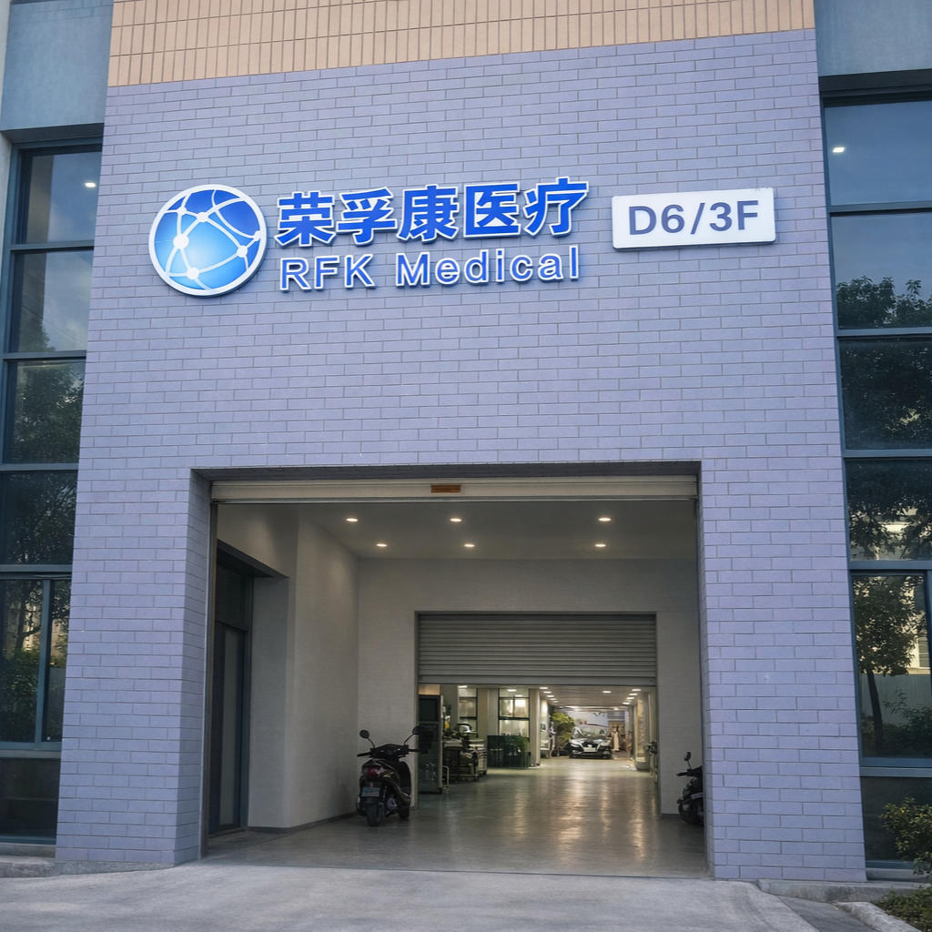 Entrance to RF Kinetics medical device manufacturing facility in Jiangyin, China
