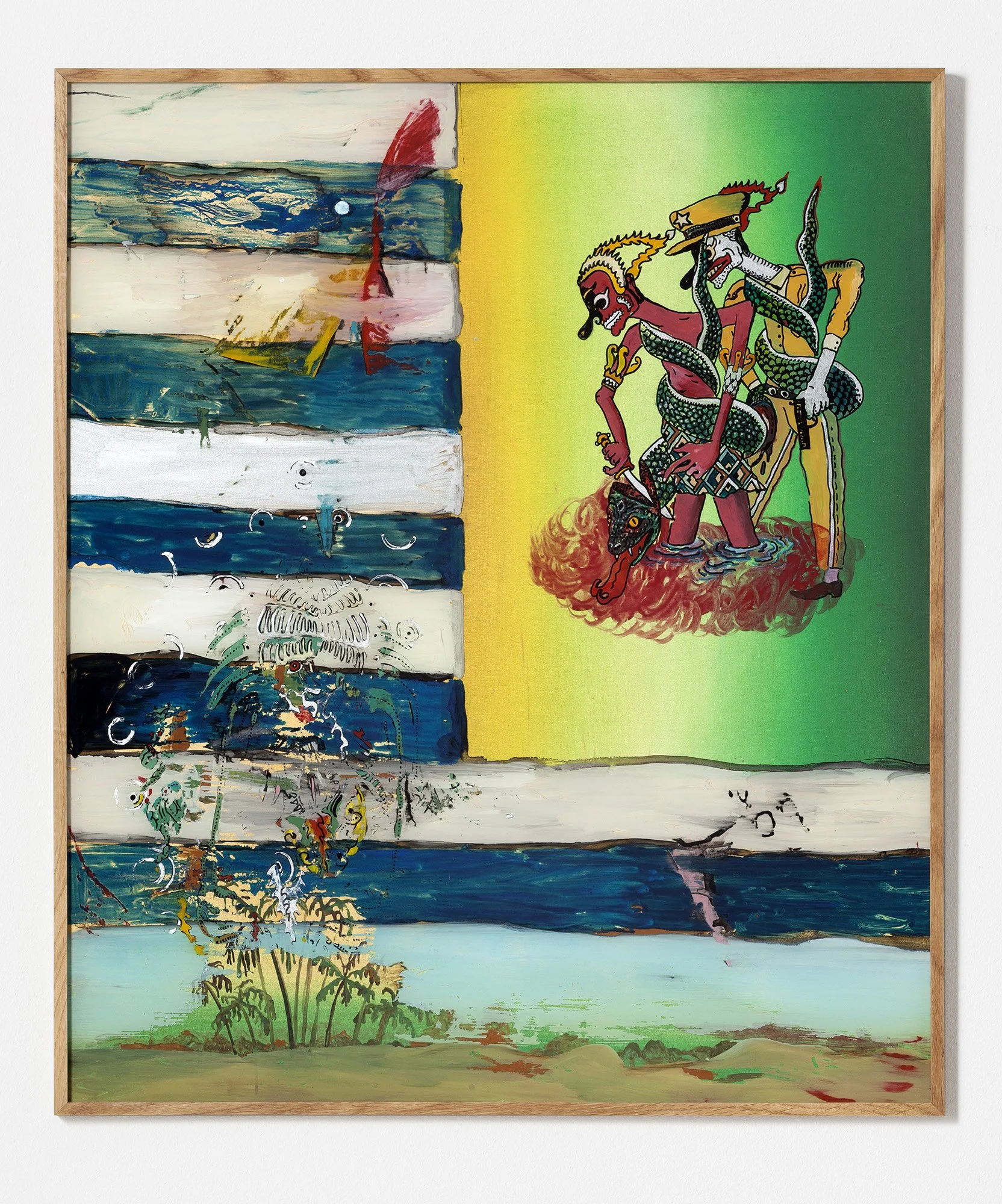 X_FGF_JZ-2017.5_Untitled_porcelain paint, acrylic on glass, gouache painted paper background_52x44cm_2017.jpg