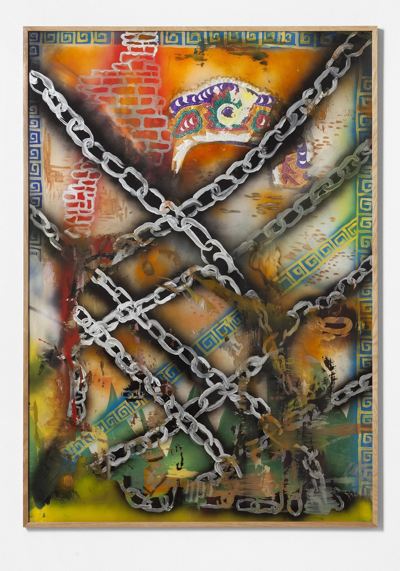 JJZ_Untitled_porcelain paint, acrylic on Plexiglas, collage on paper background_framed_101x71cm_2017.jpg