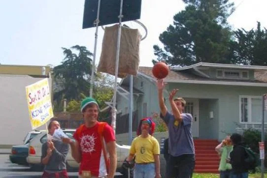 Unicycle Basketball Hoop