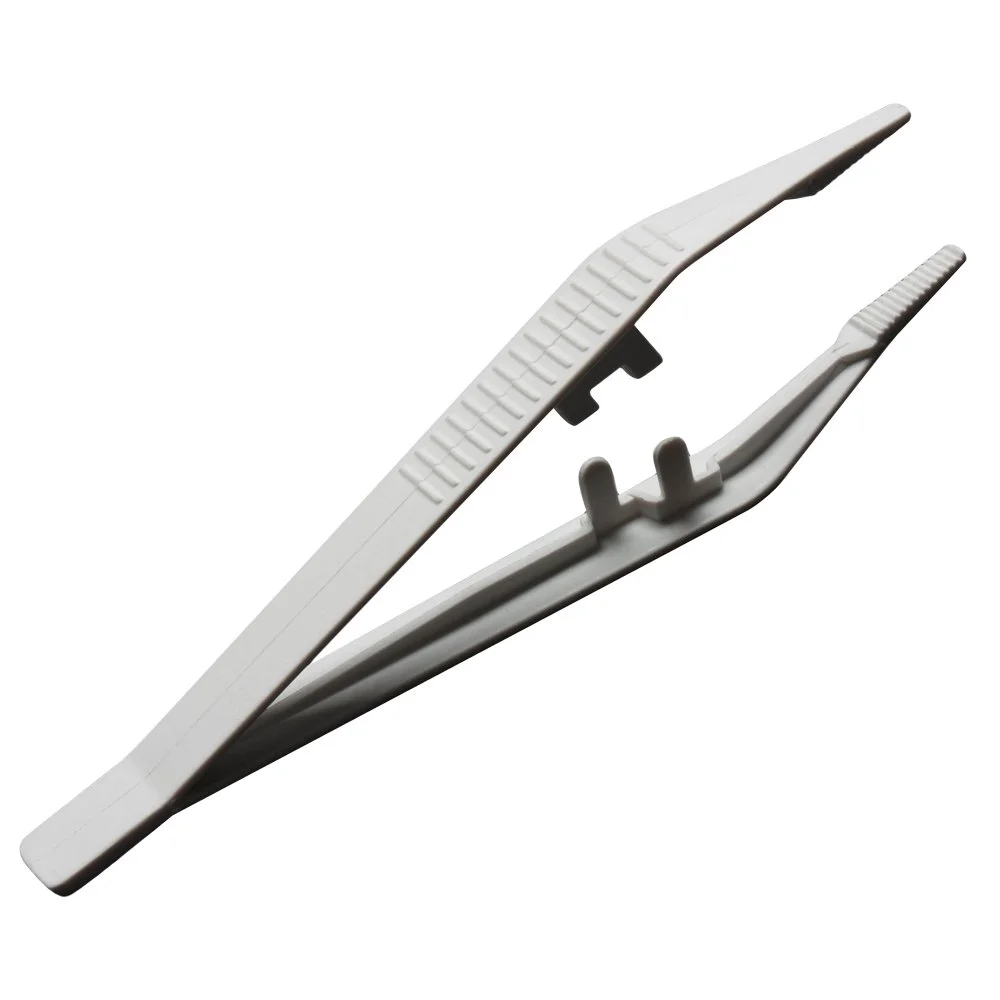 5" White Polypropylene Forceps