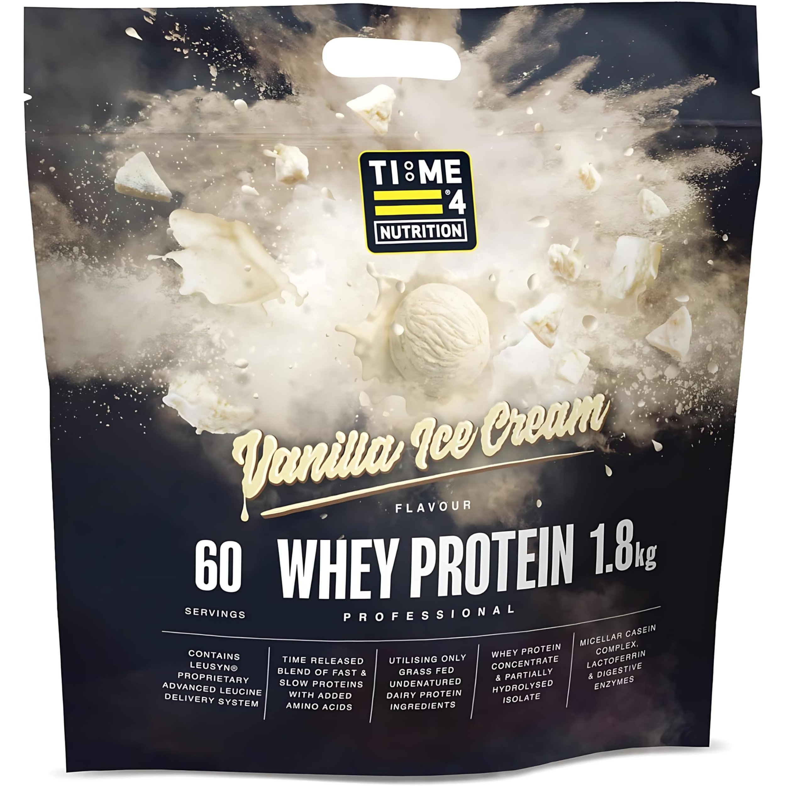 Time 4: Vanilla Ice Cream Whey Protein 1.8kg