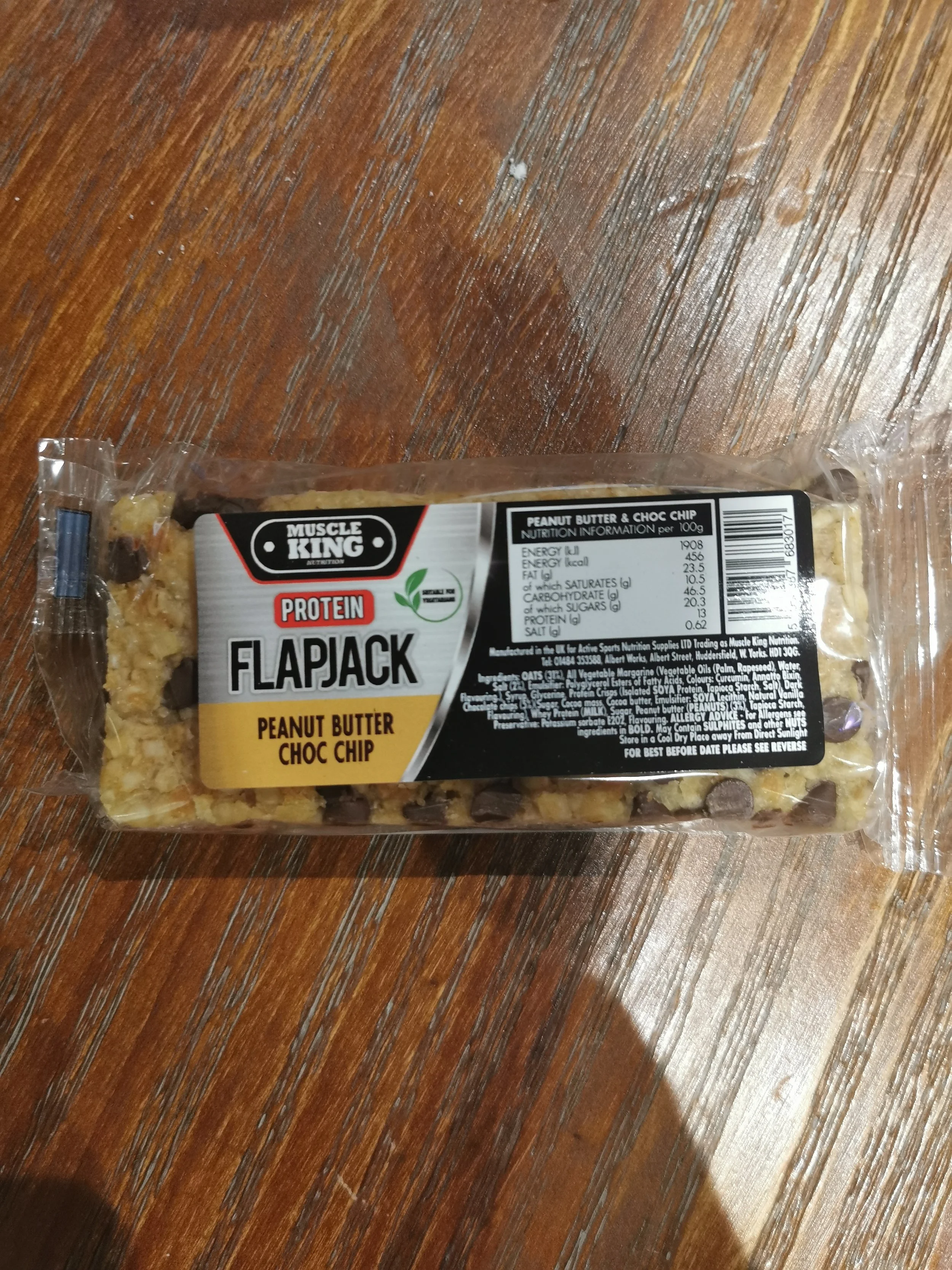 Muscle King Nutrition Protein Flapjacks - Peanut Butter Choc Chip