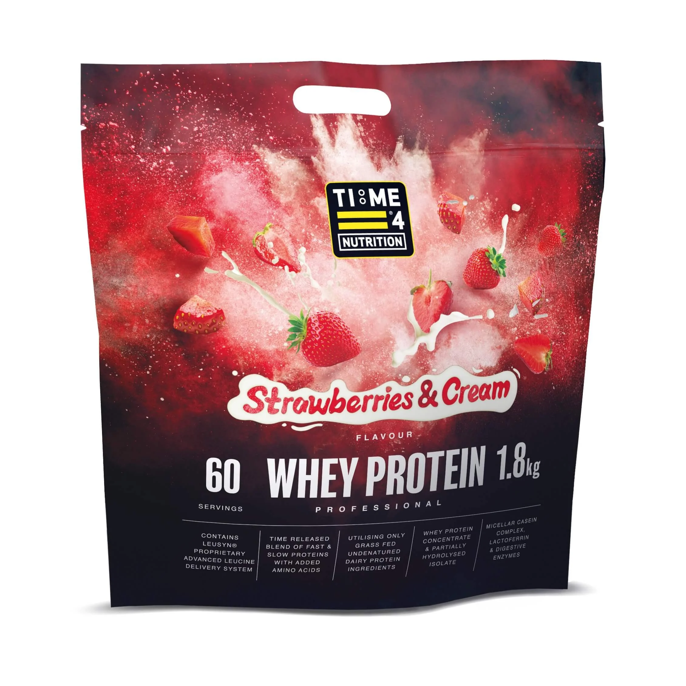 Time 4: Strawberries & Cream Whey Protein 1.8kg
