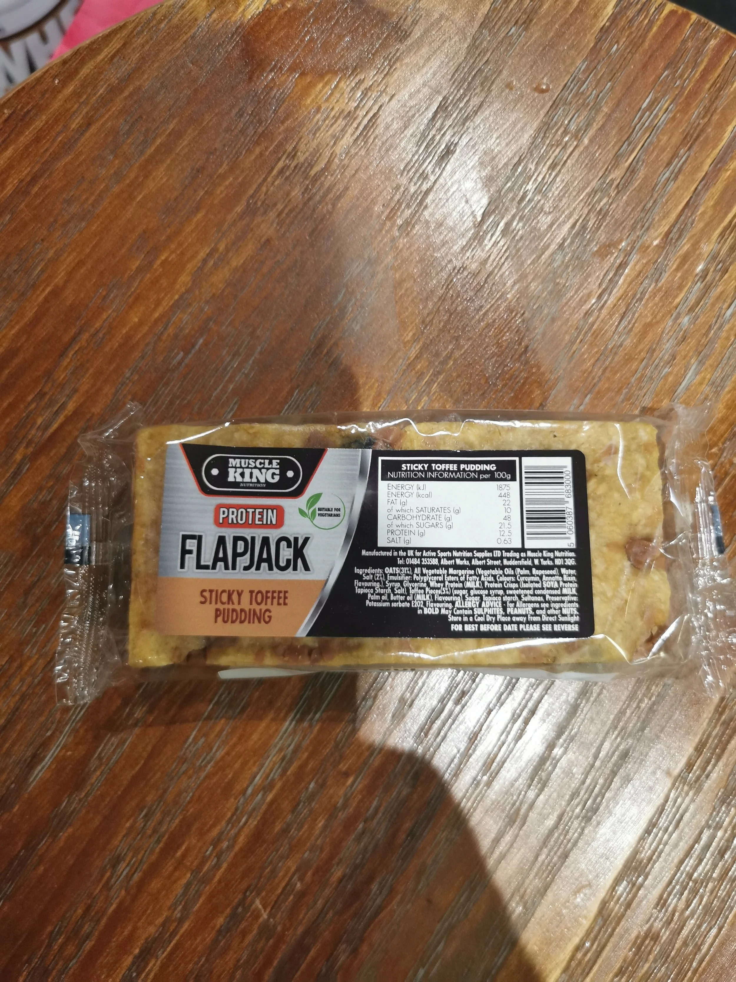 Muscle King Nutrition Protein Flapjacks - Sticky Toffee Pudding