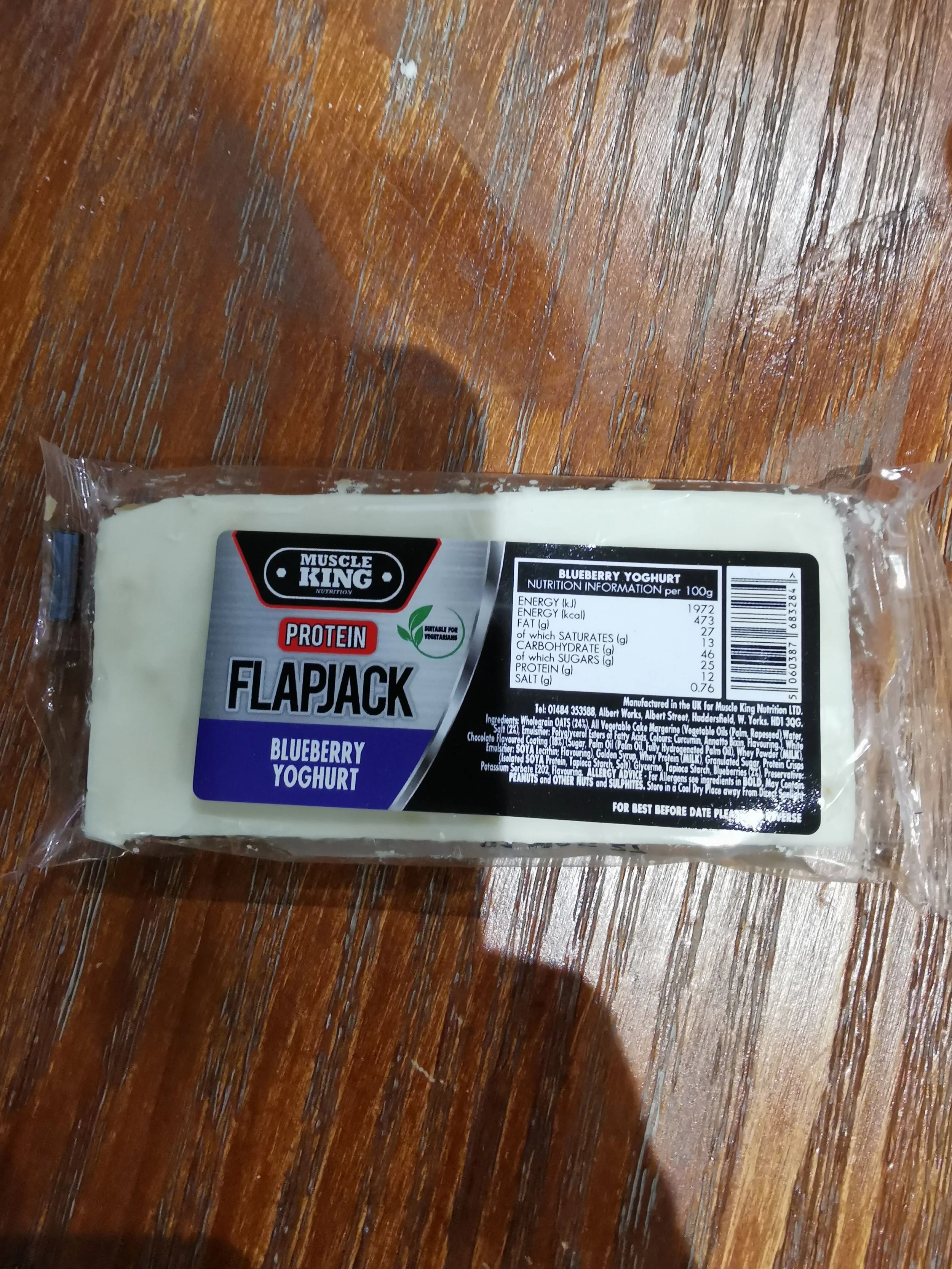 Muscle King Nutrition Protein Flapjacks - Blueberry Yoghurt