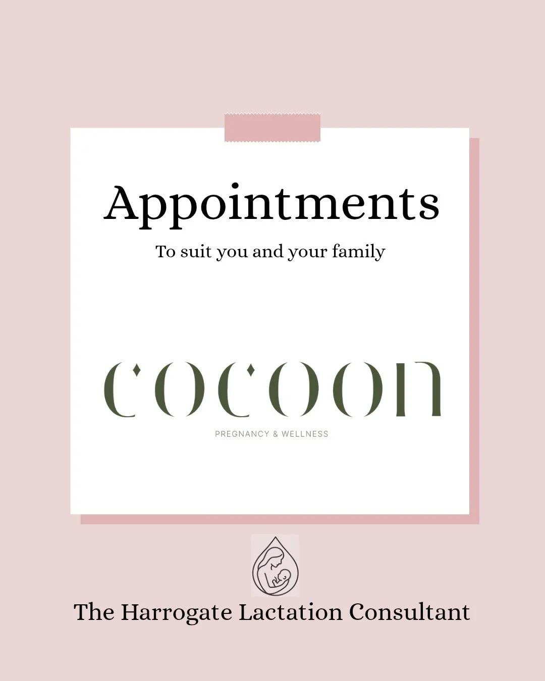 Appointments 💌🤱🤰

Tailored to you and your family

I can see you at your home, virtual online or at @cocoon_pregnancy (Monday 10-2)

Home appointments vary throughout the week - please message me to check my availability 💌

#harrogatelactationcon