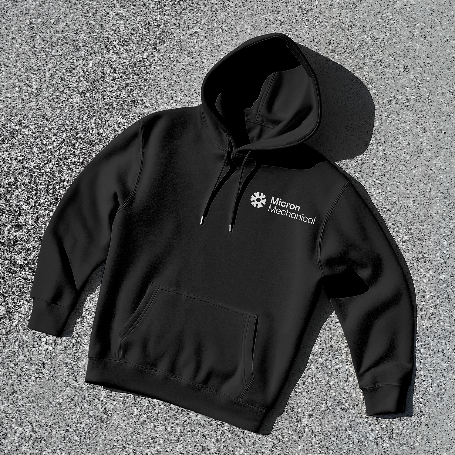 Uniform with logo on a hoodie for Micron Mechanical.