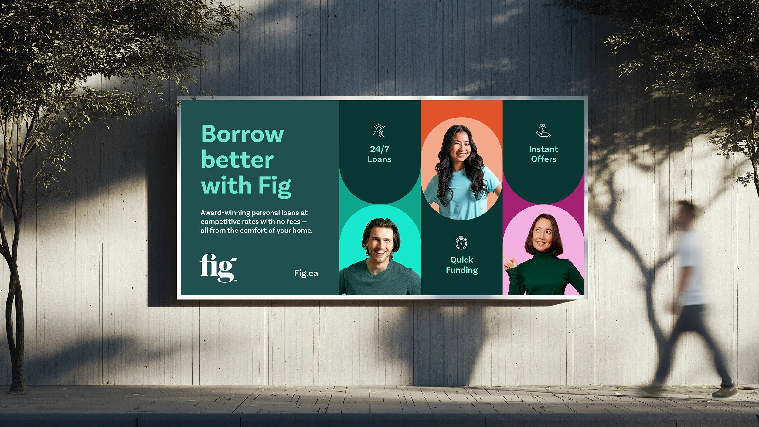 Billboard advertisement for Fig Financial.