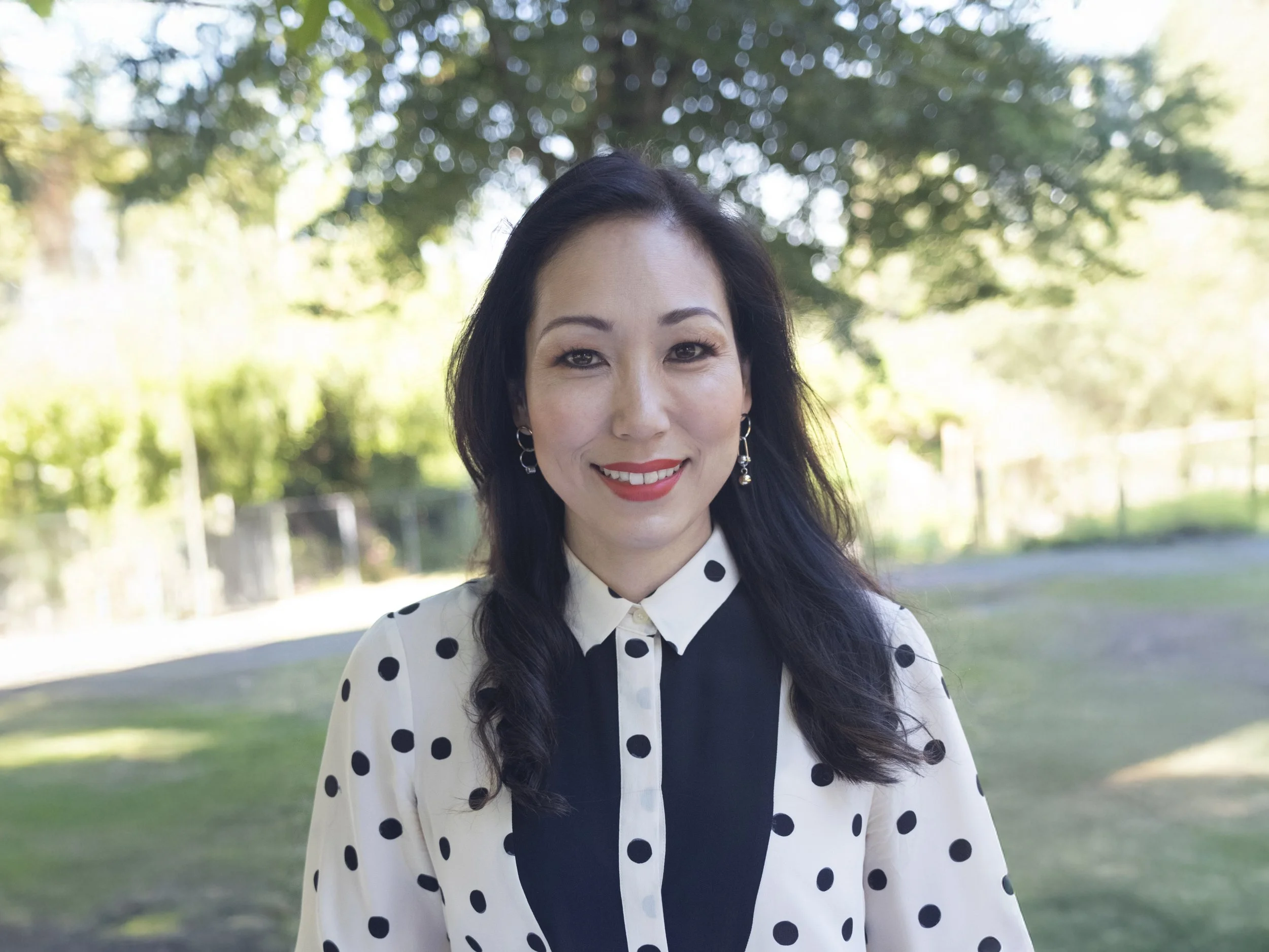 Portrait of Lisa Nakamura, graphic designer, creative director and brand identity specialist from Vancouver.