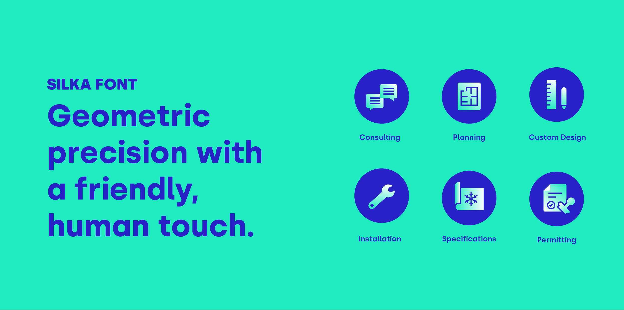 Brand font and icons for Micron Mechanical.