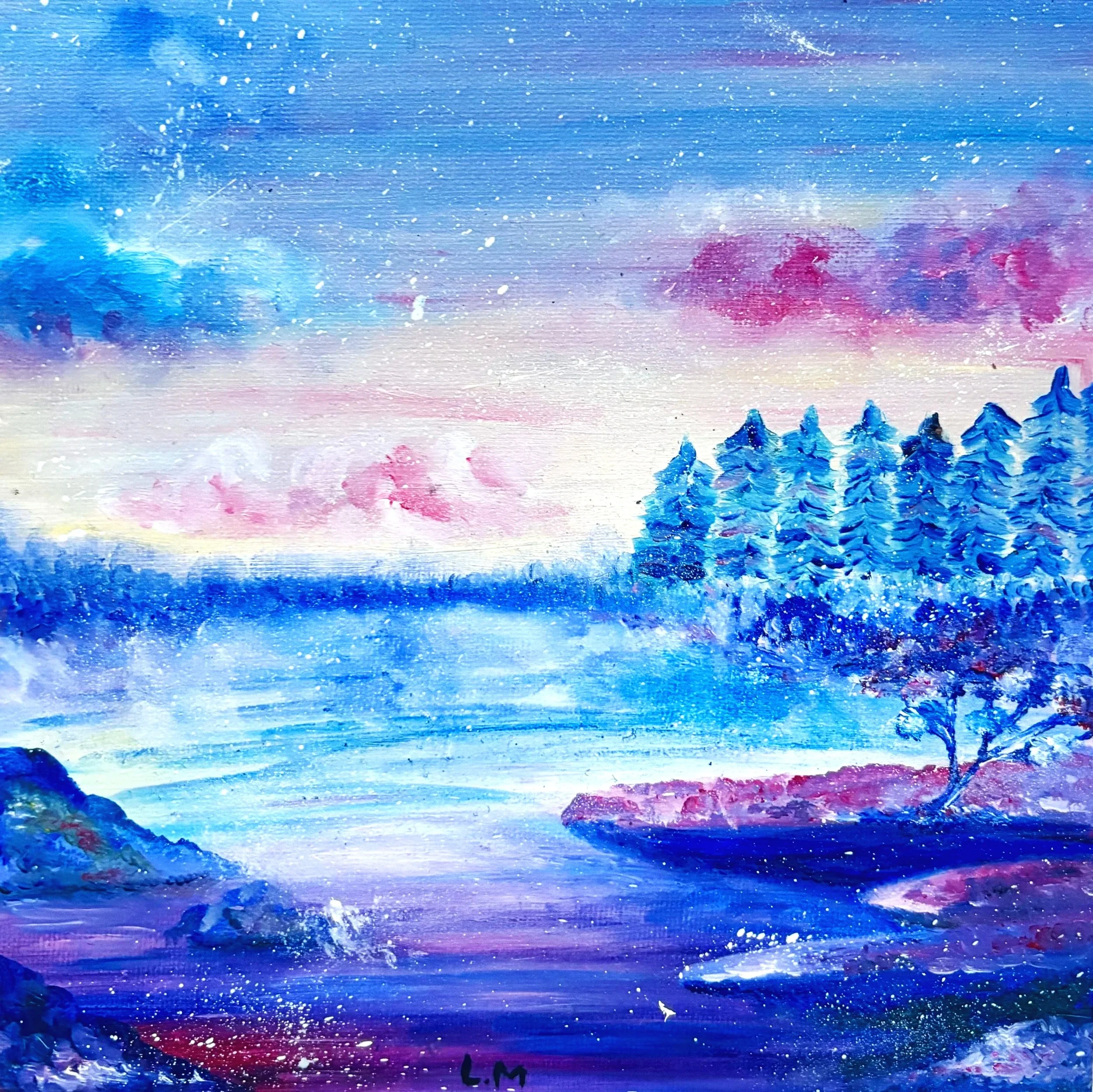 Le silence de l'hiver - Acrylique sur toile