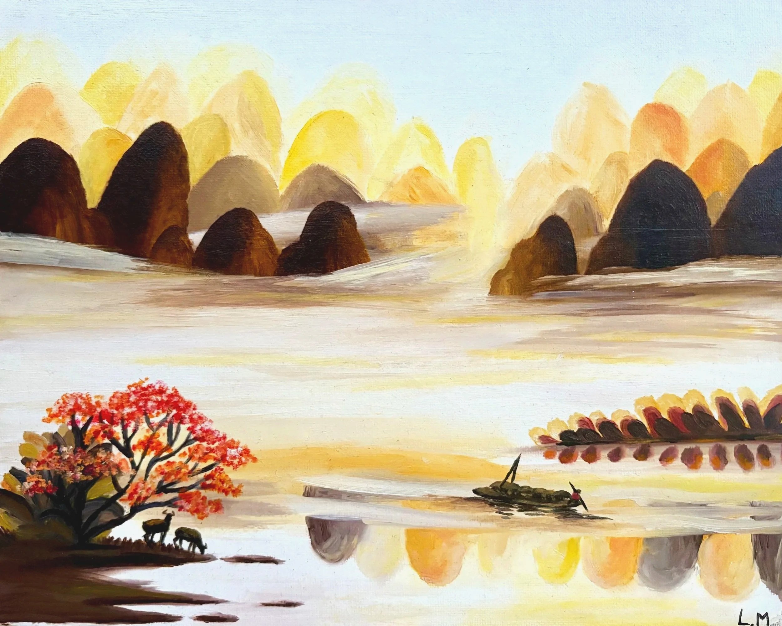 Rêve d'Asie - Huile sur toile