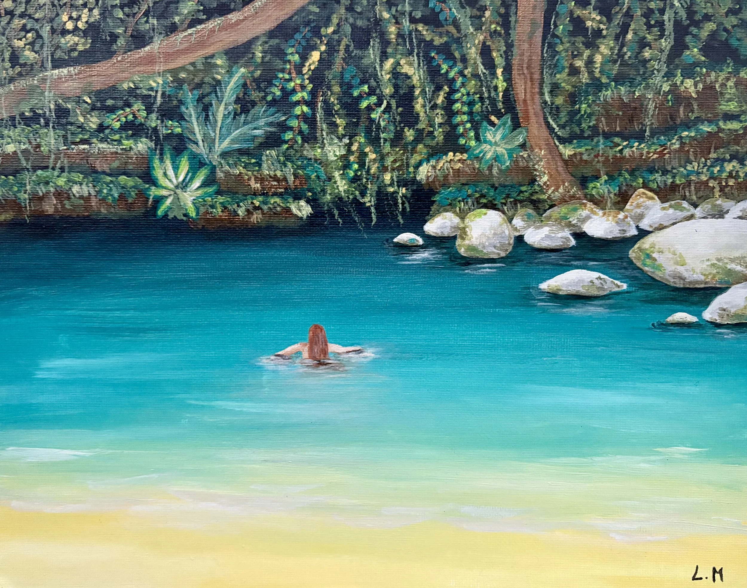 Bleu de toi - Acrylique sur toile