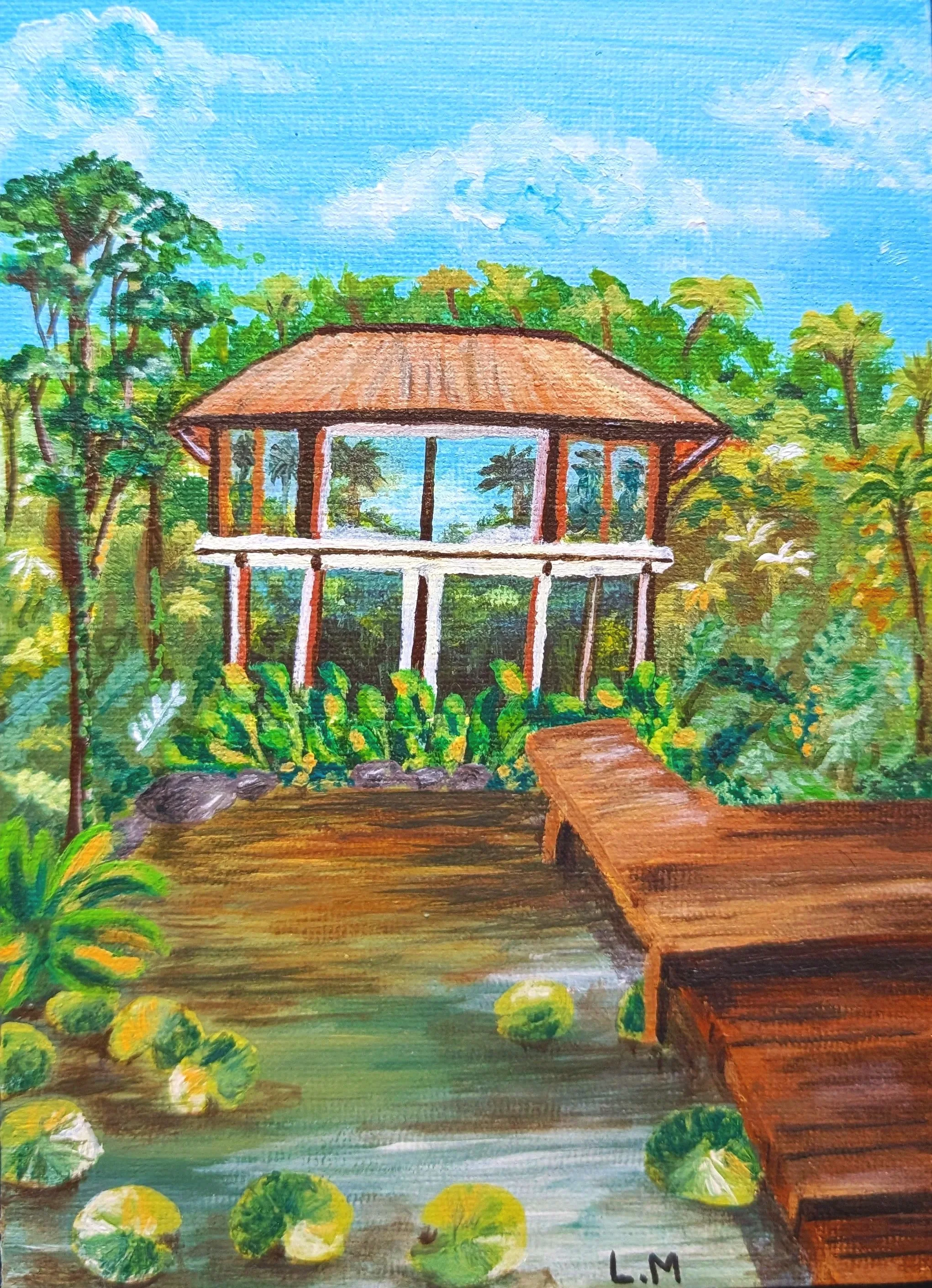 Ambiance tropicale - Acrylique sur toile