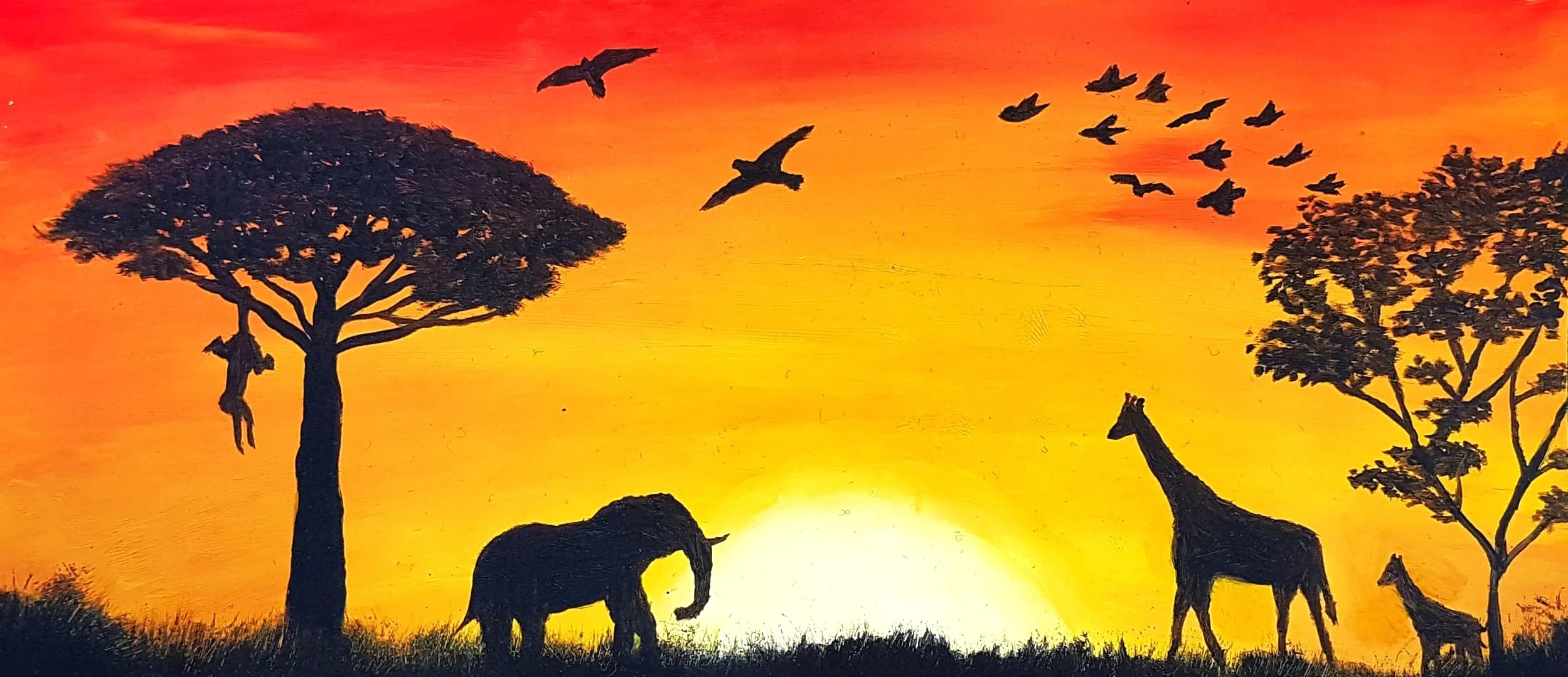 Douceur d'Afrique - Acrylique sur toile