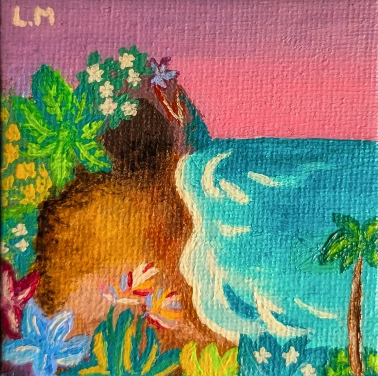 Evasion tropicale - Acrylique sur toile (miniature)