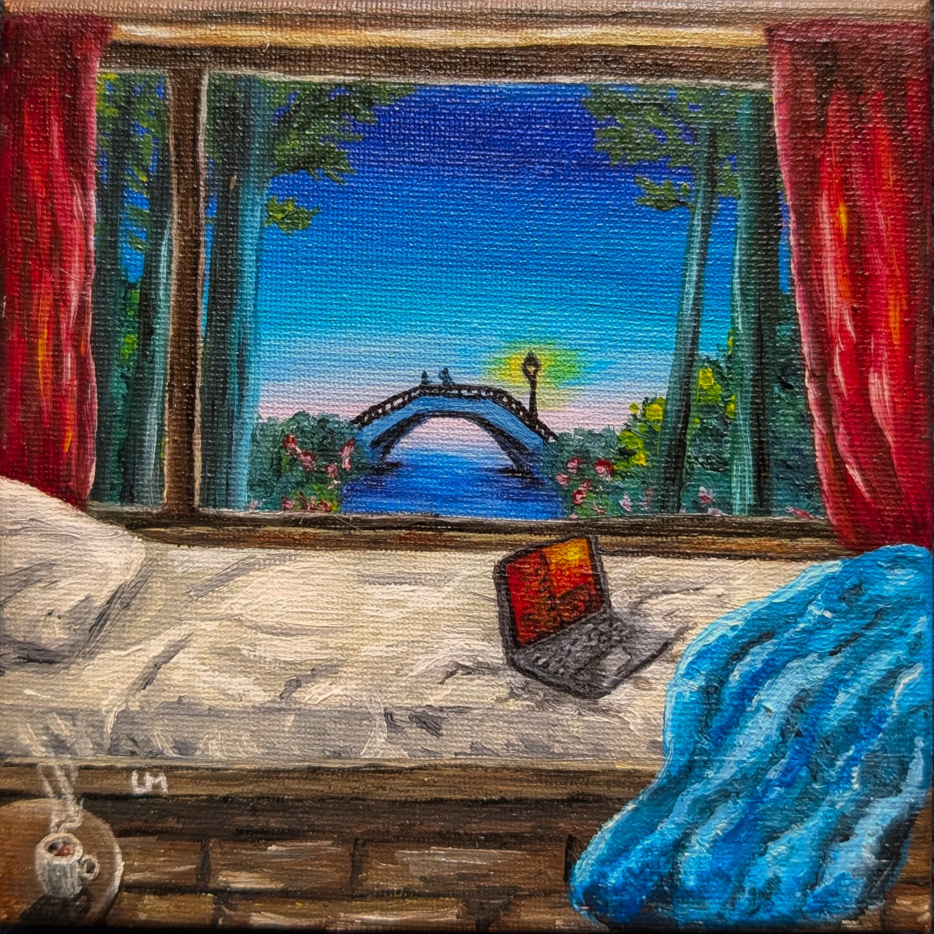 Douceur du soir - Huile sur toile