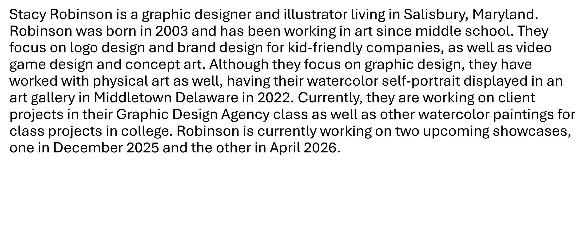 Artist Bio