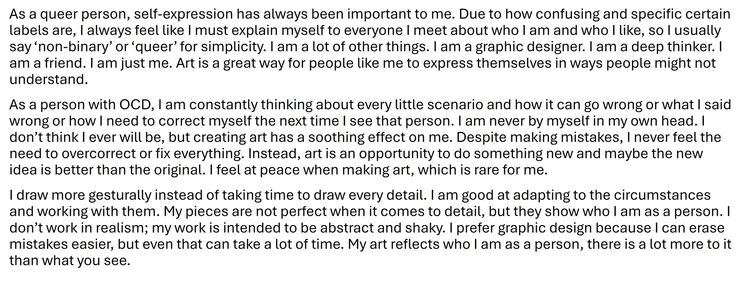 Artist Statement