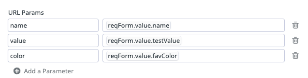 Screenshot of URL Params