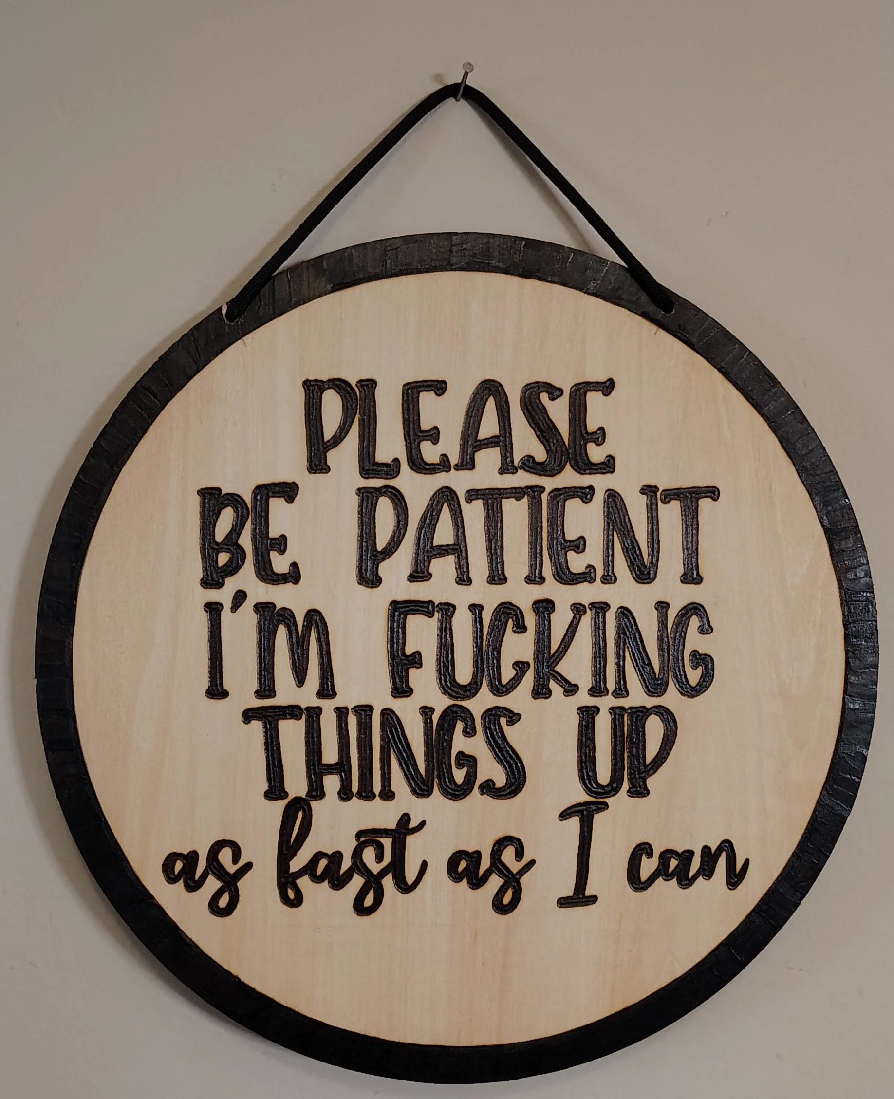 Please be patient, I'm fucking things up as fast as I can