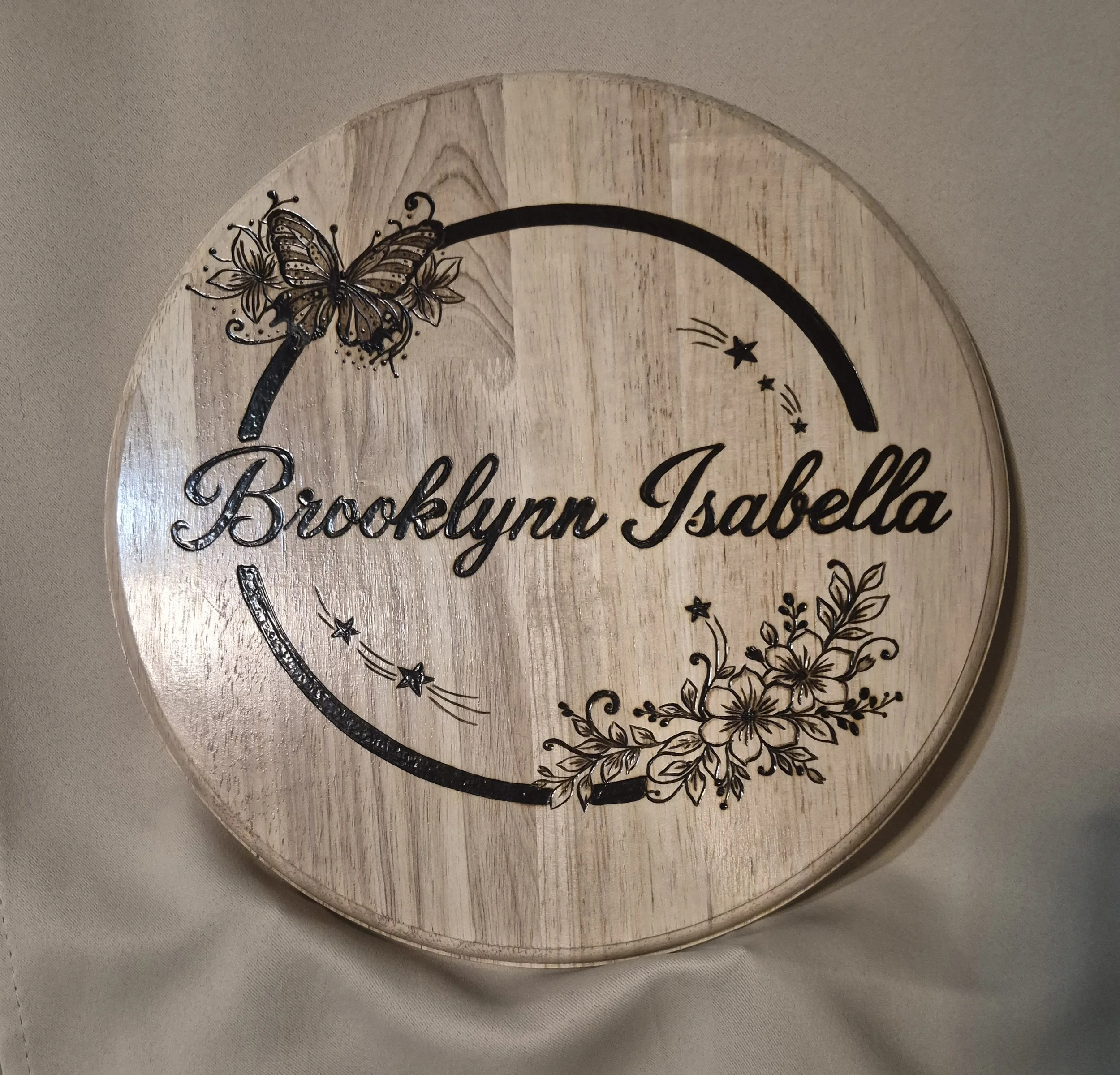 Personalized butterfly name sign