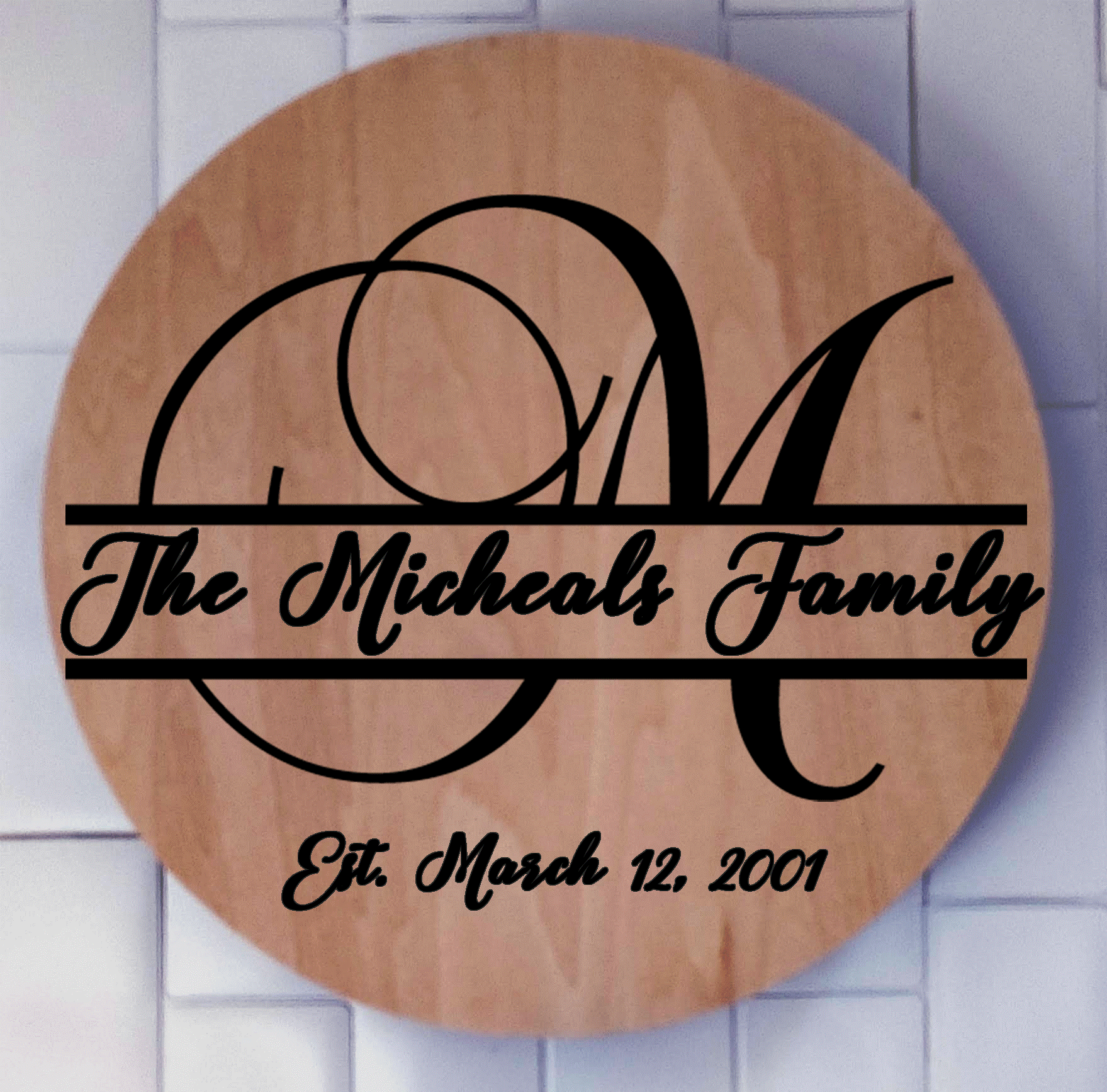 Custom Split Letter Name Monogram