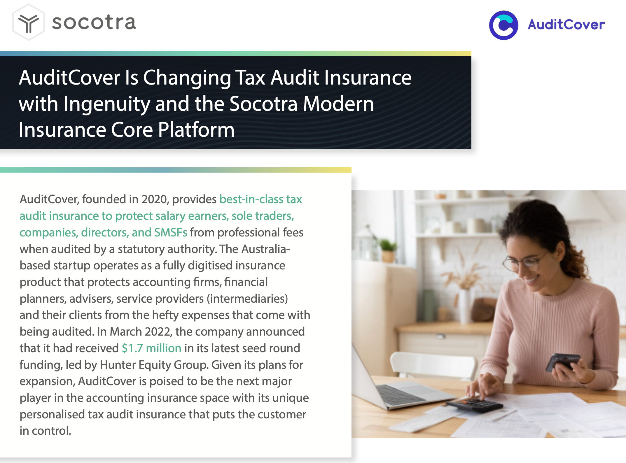 Auditcover Case Study, written for Socotra