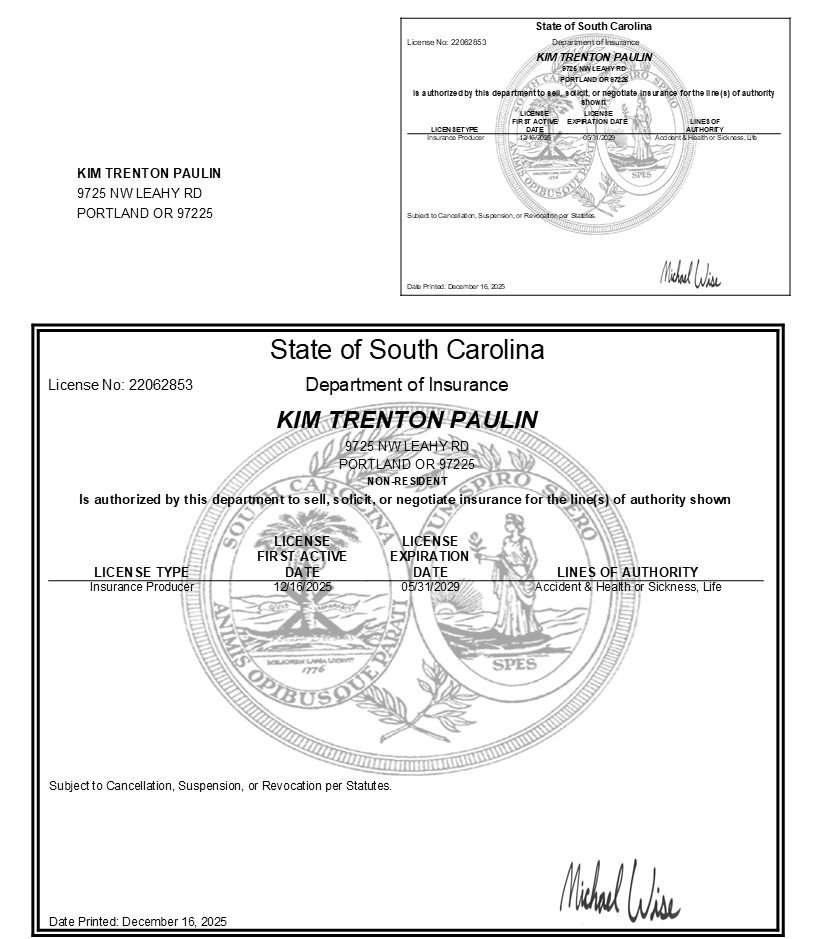 Insurance License - South Carolina