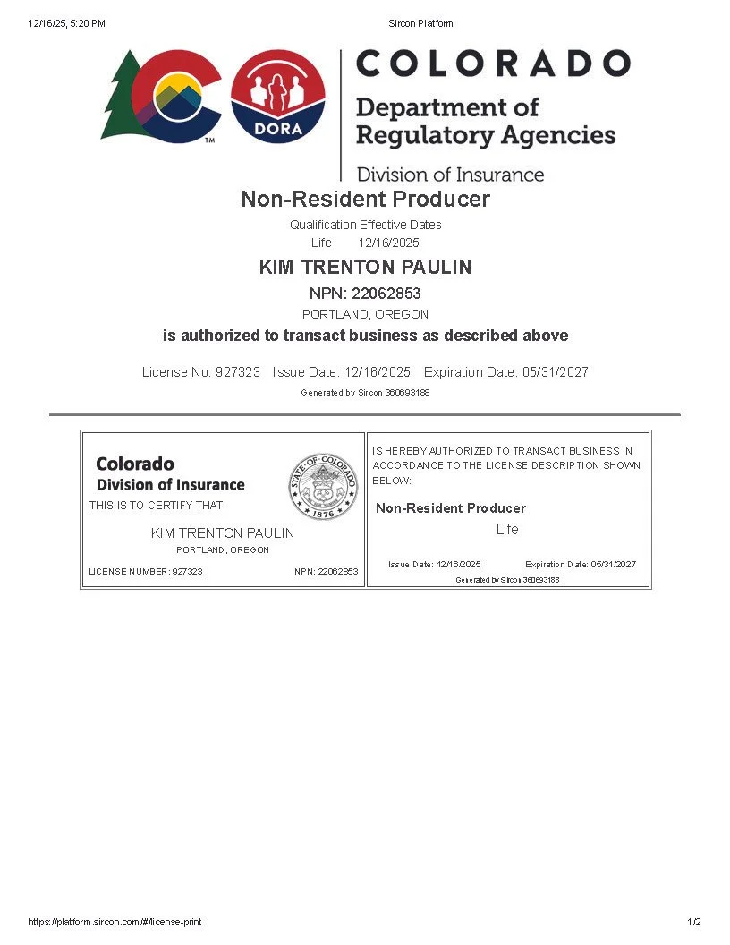 Insurance License - Colorado