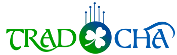 Logo with green and blue text