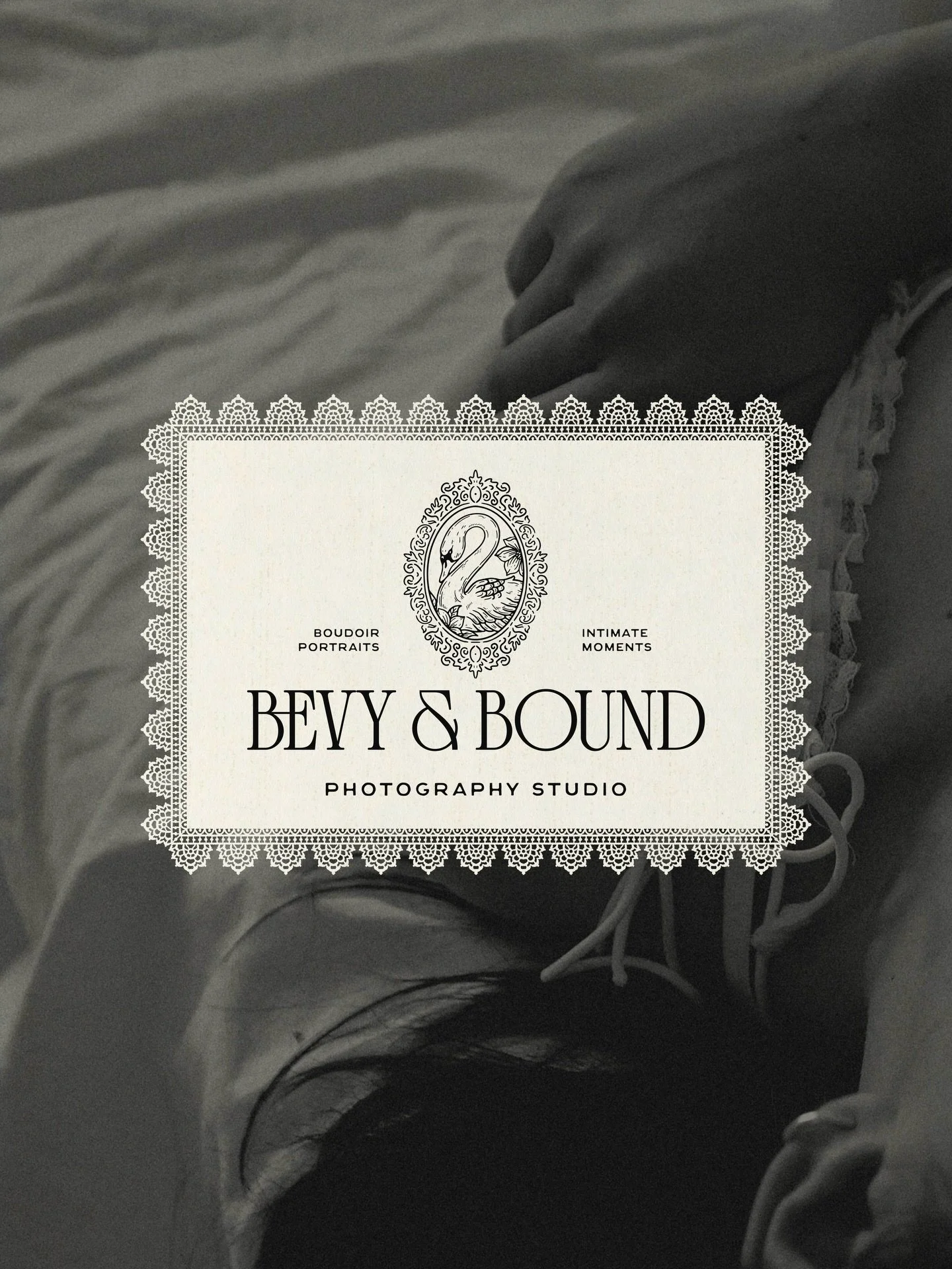 so excited to be sharing this edgy, detailed visual identity designed for a stunning boudoir studio 🦢🖤

with a flowing combination of light + angelic and dark + romantic, this branding is infused with confidence, women empowerment, and everything m