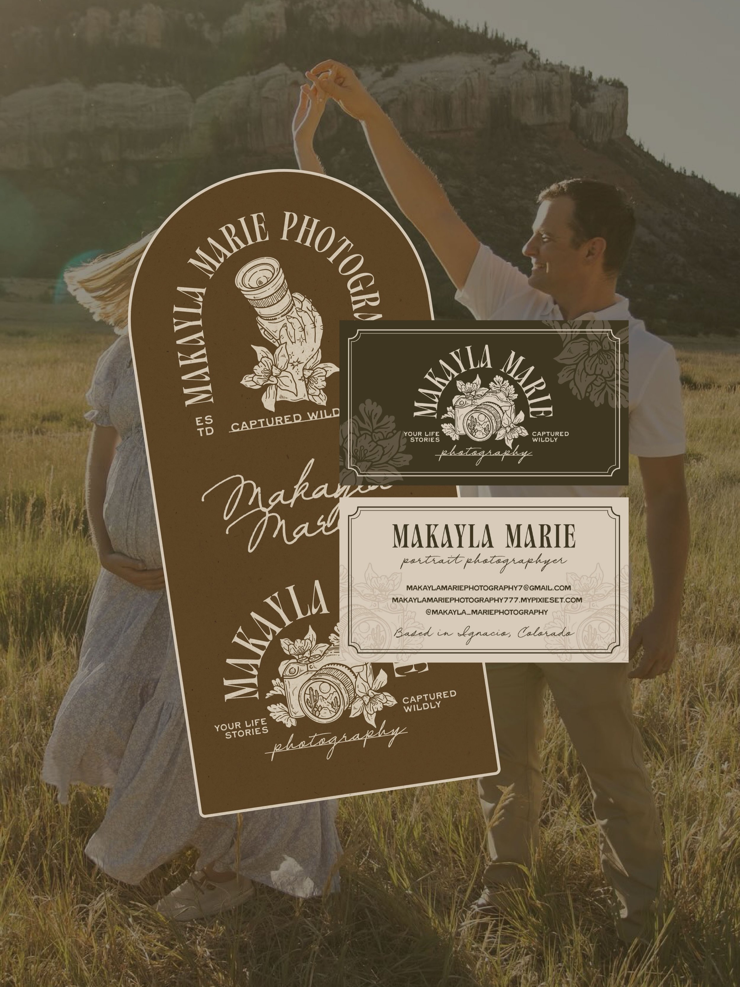 brand reveal for @makayla_mariephotography 🎞️

earthy tones, moody textures, &amp; a brand inspired by the feeling of creating behind the lens 🤎

so excited to finally share what Makayla &amp; I created together for her photography business. a visu