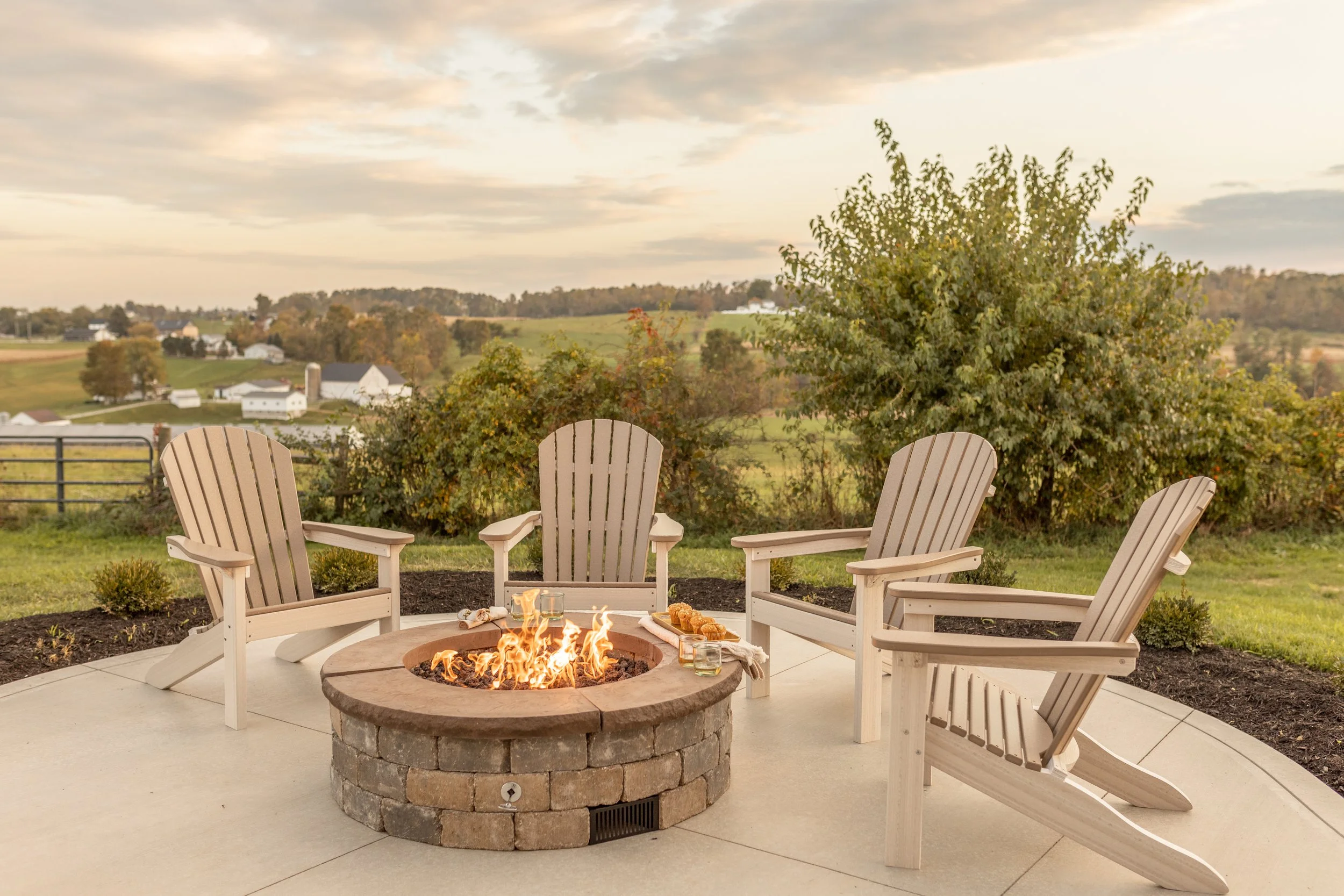 Comfo Back Adirondack Chairs in Weatherwood on Seashell.jpg