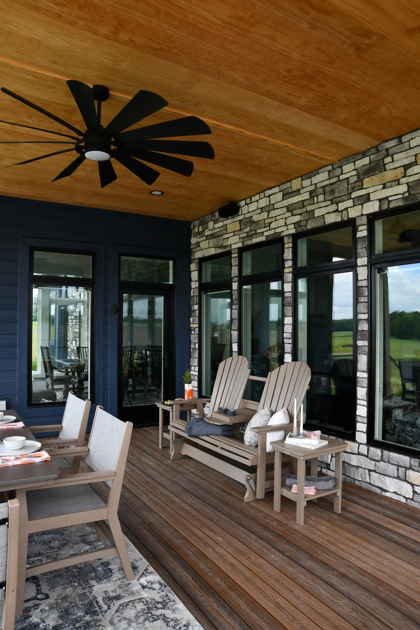 comfo back Weatherwood Double Glider with Rectangular End Table .jpg