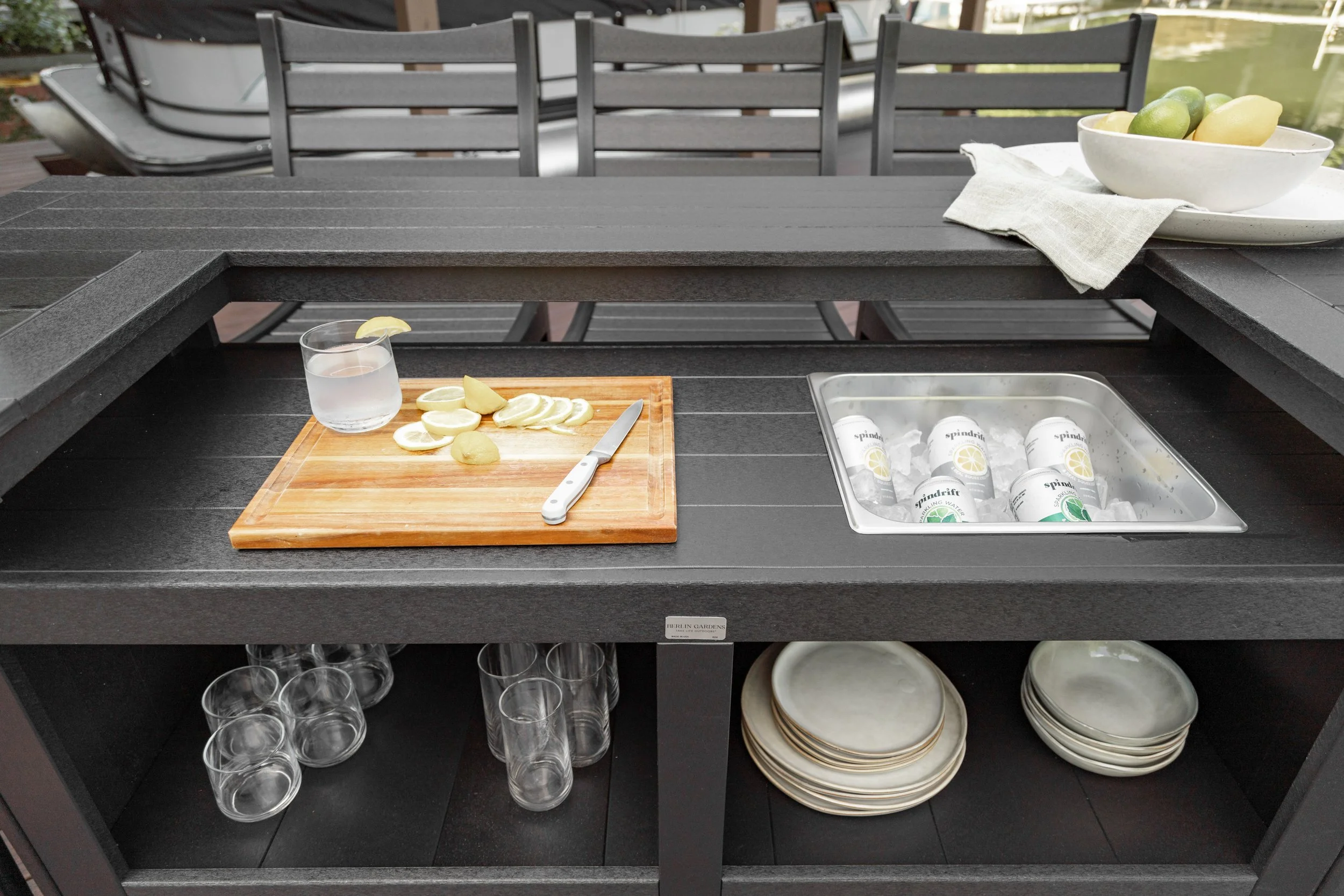 Outdoor Island with Ice Bowl and Bristol XT Chairs in Black5.jpg