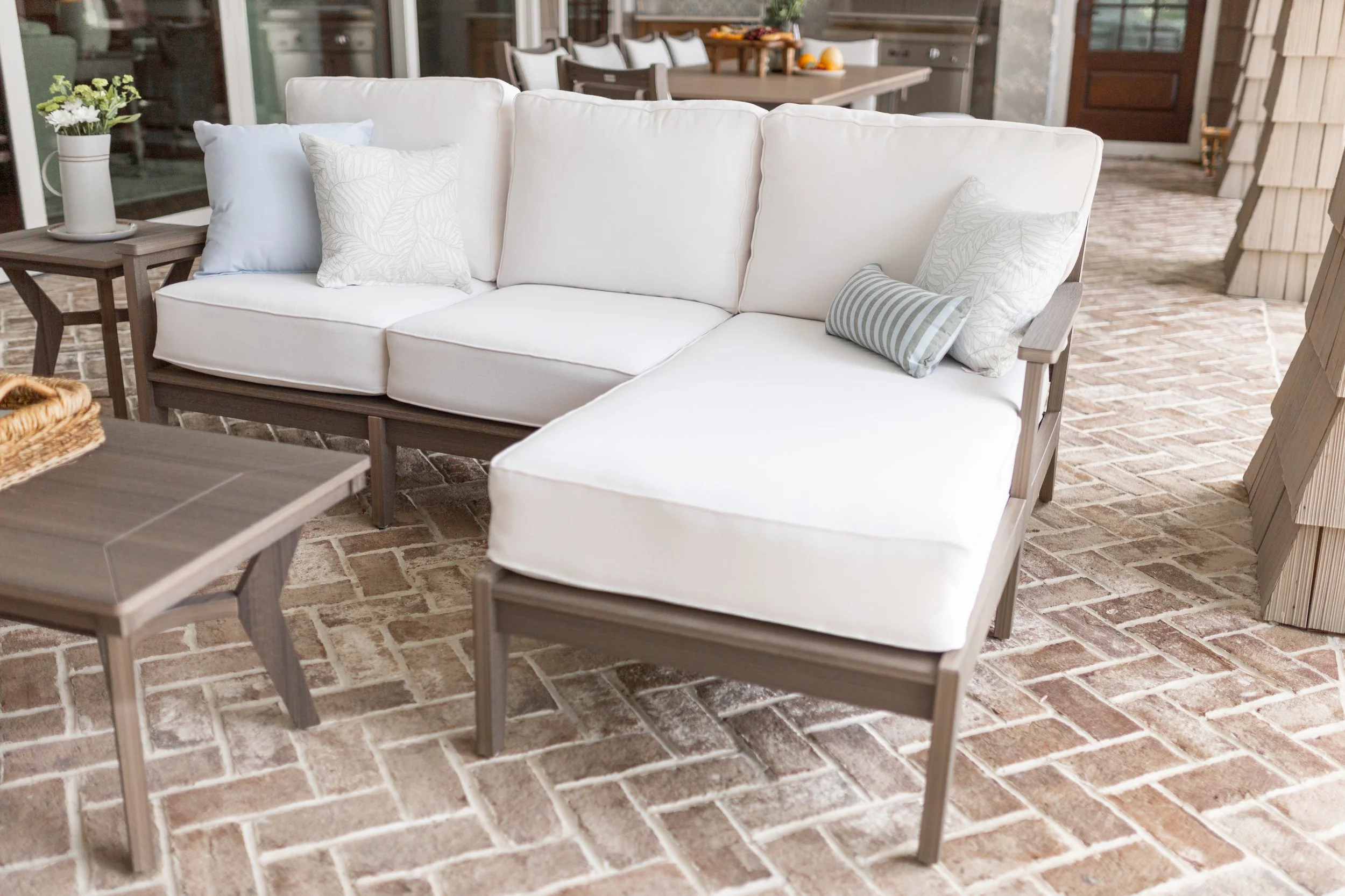 Mayhew Right Arm Chaise Lounge in Coastal Gray with a Mayhew Loveseat (left arm). Cushions in Iona Alabaster.jpg