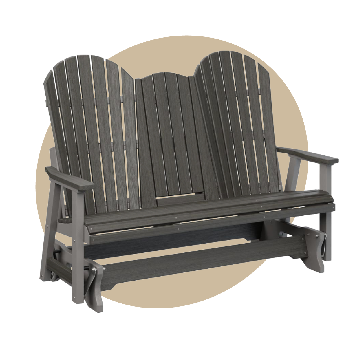 Comfo Back Three Seat Glider with Console